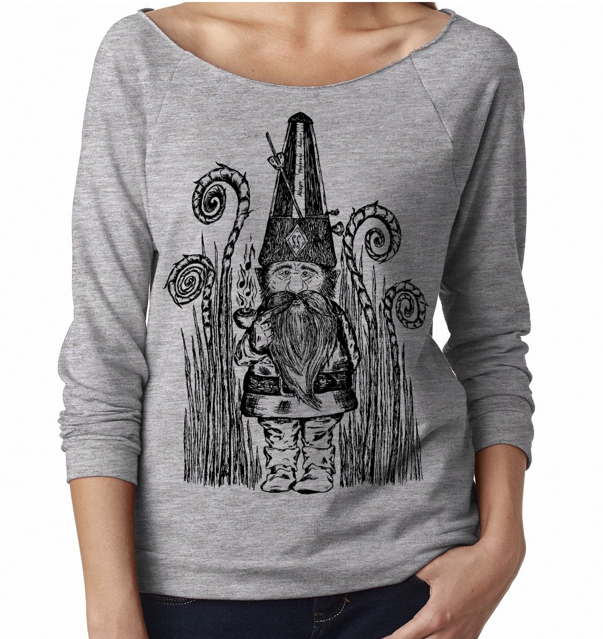 Metro Gnome Ladies 3/4 Sleeve Boatneck Shirt