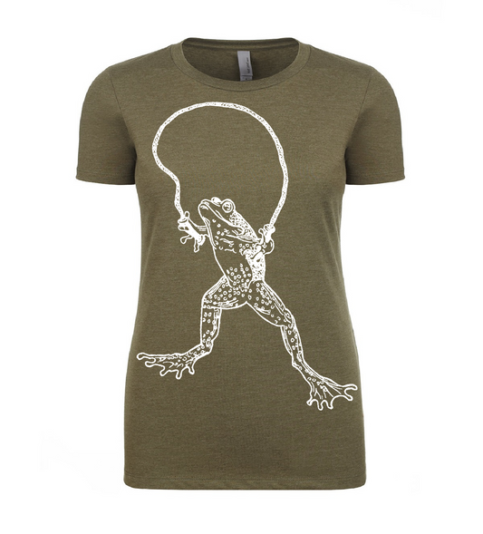Jumping Frog Ladies T Shirt