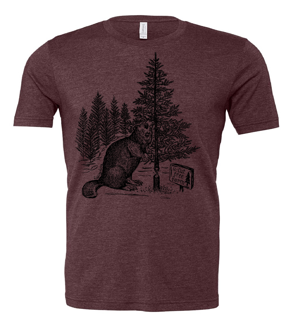 Beaver at a U Cut Tree Farm Unisex T Shirt