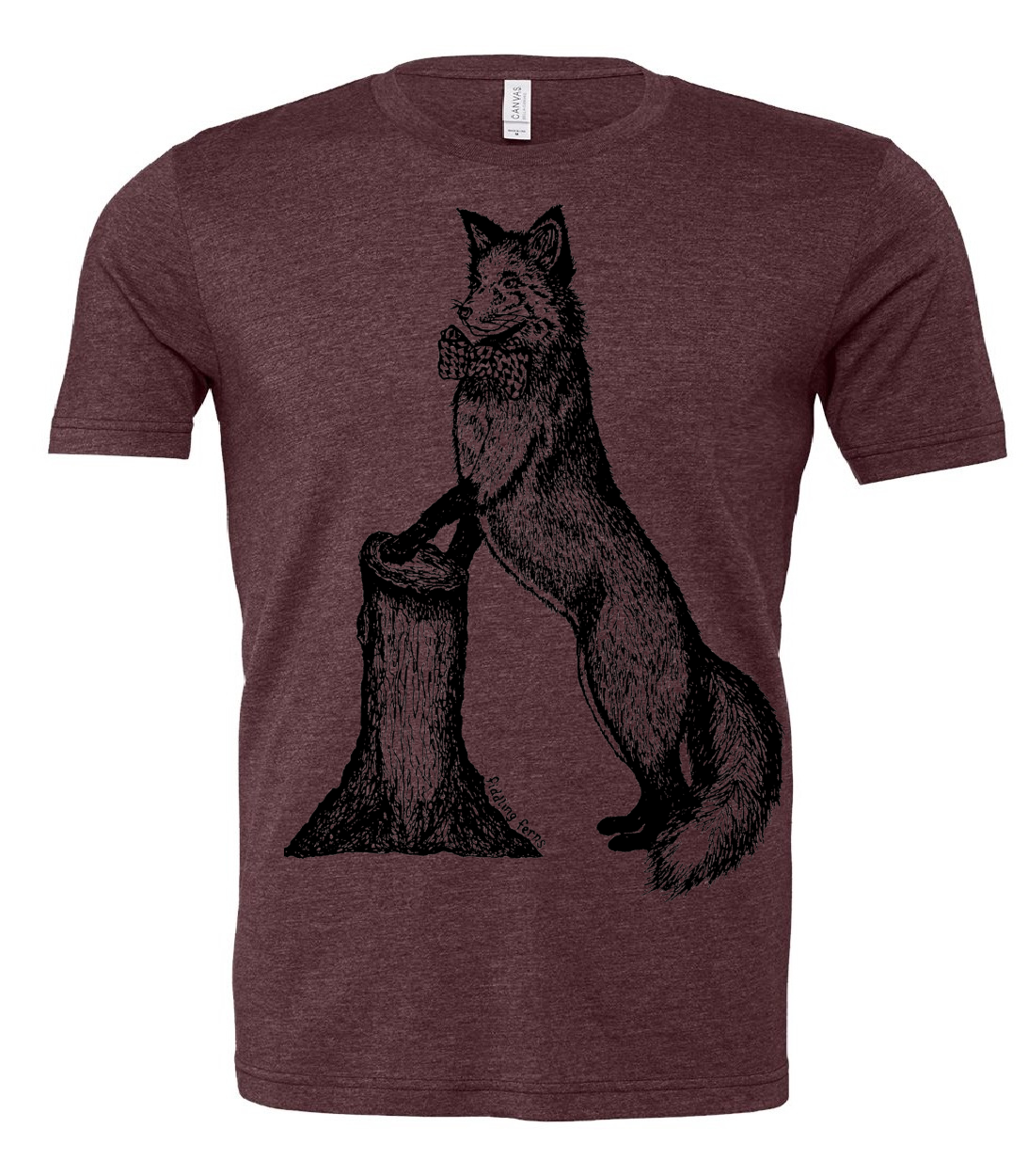 Fox in a Houndstooth Bowtie Unisex T Shirt