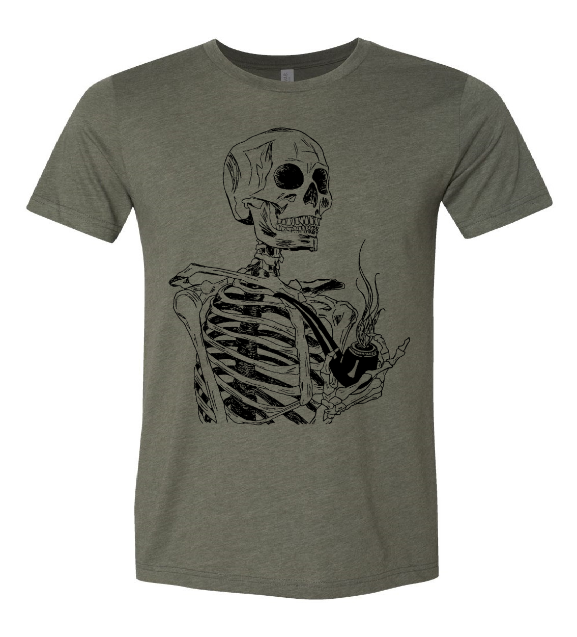 Skeleton Smoking a Pipe Unisex T Shirt
