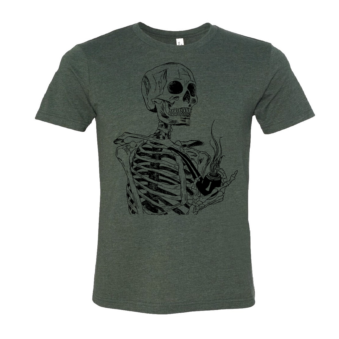 Skeleton Smoking a Pipe Unisex T Shirt