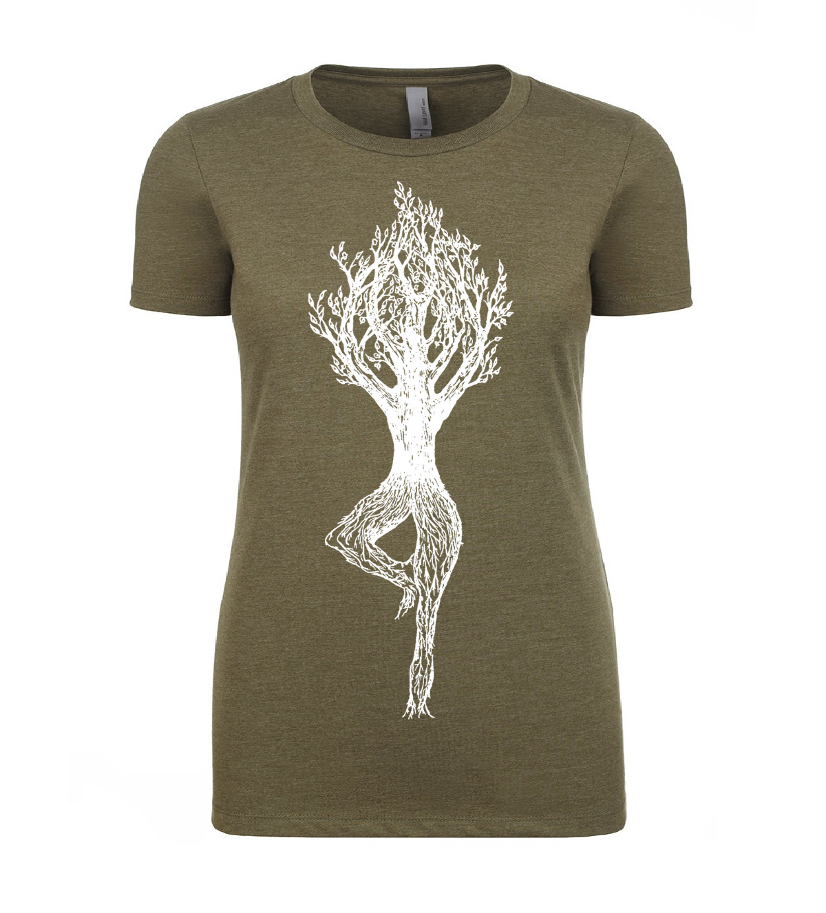Tree Pose Ladies Snug Fit T Shirt