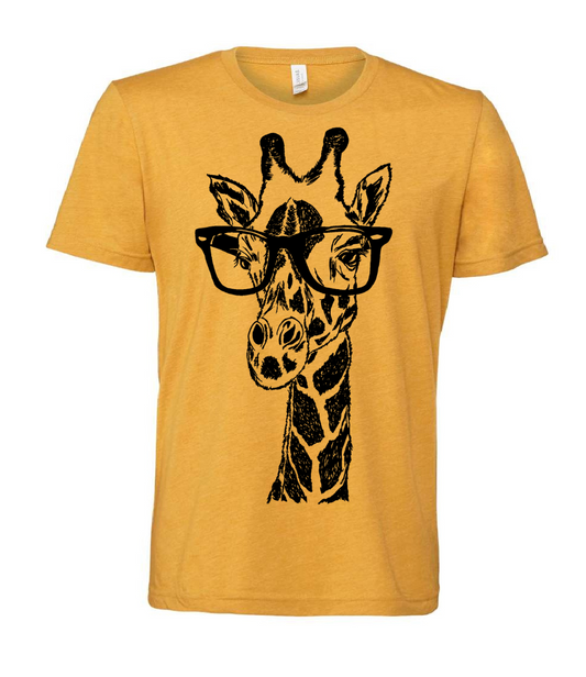 The Original Giraffe Wearing Glasses Unisex T Shirt