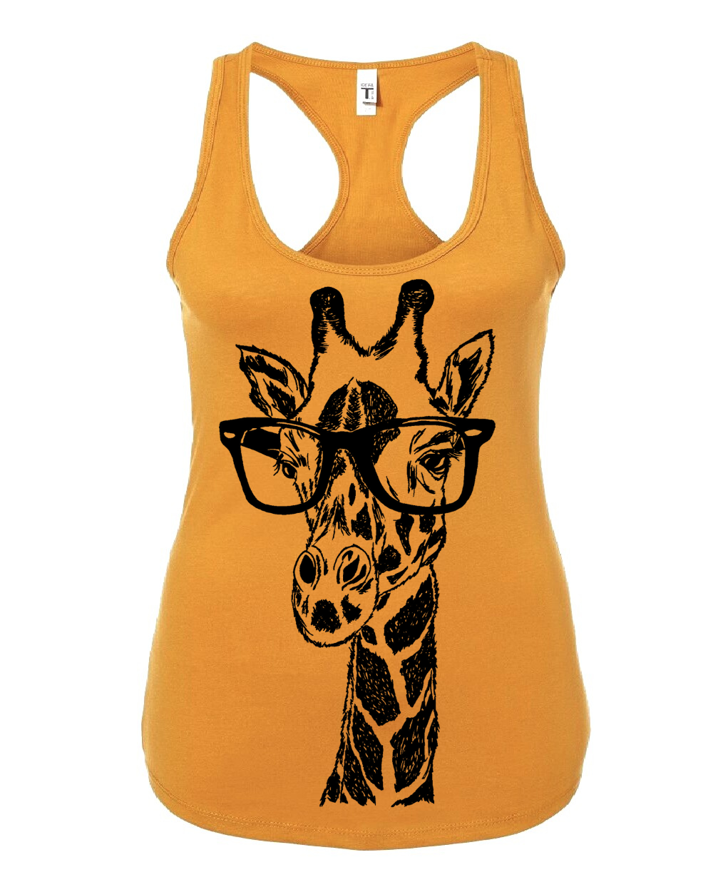 The Original Giraffe Wearing Glasses Ladies Tank Top