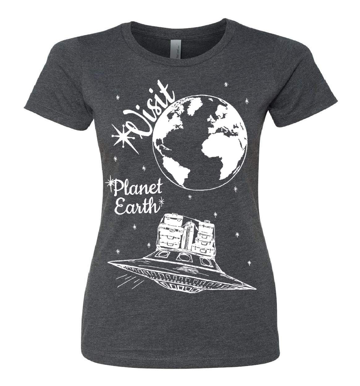 Visit Planet Earth Ladies Snug Fit T Shirt