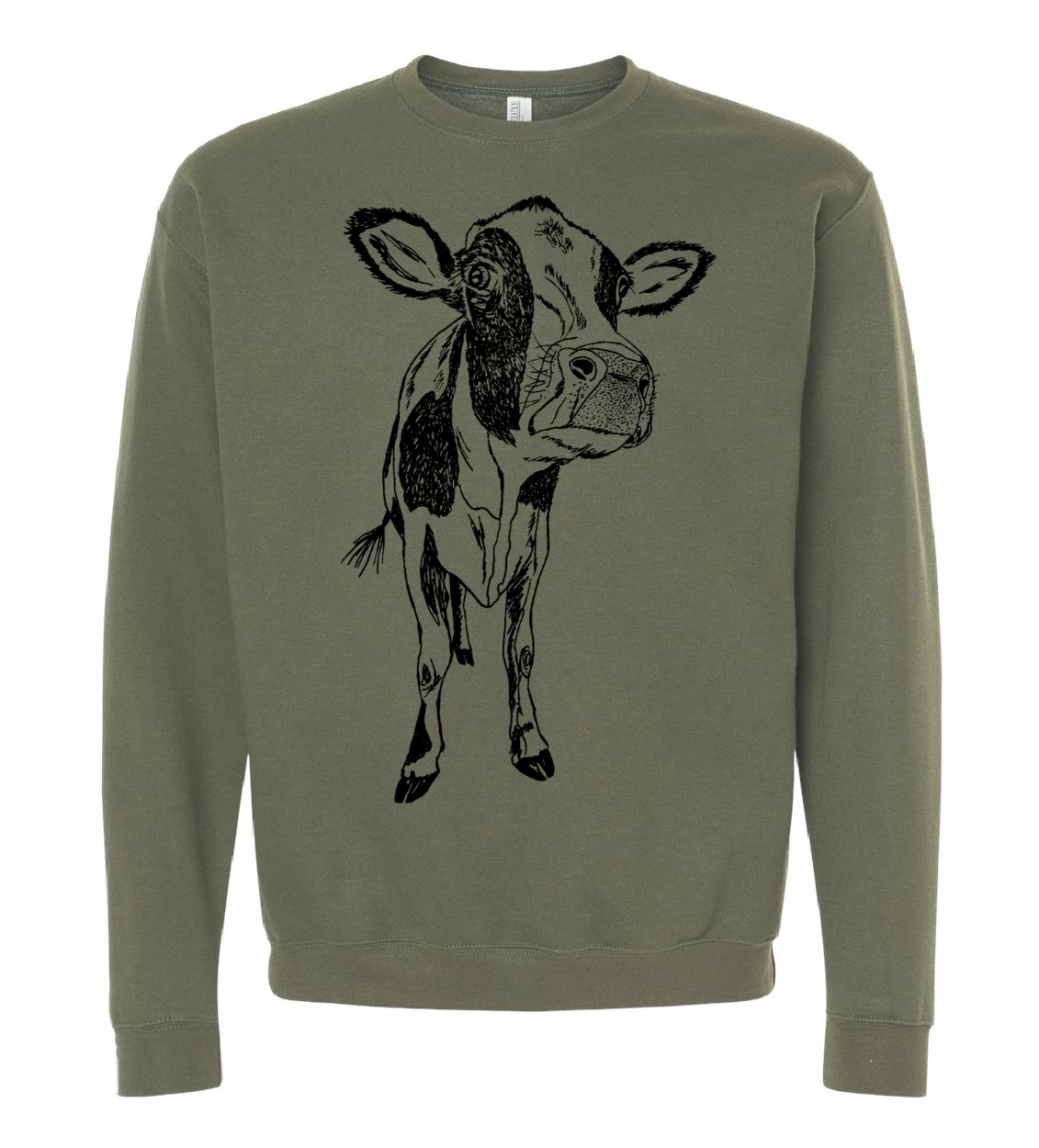 Curious Cow Unisex Fleece Crewneck