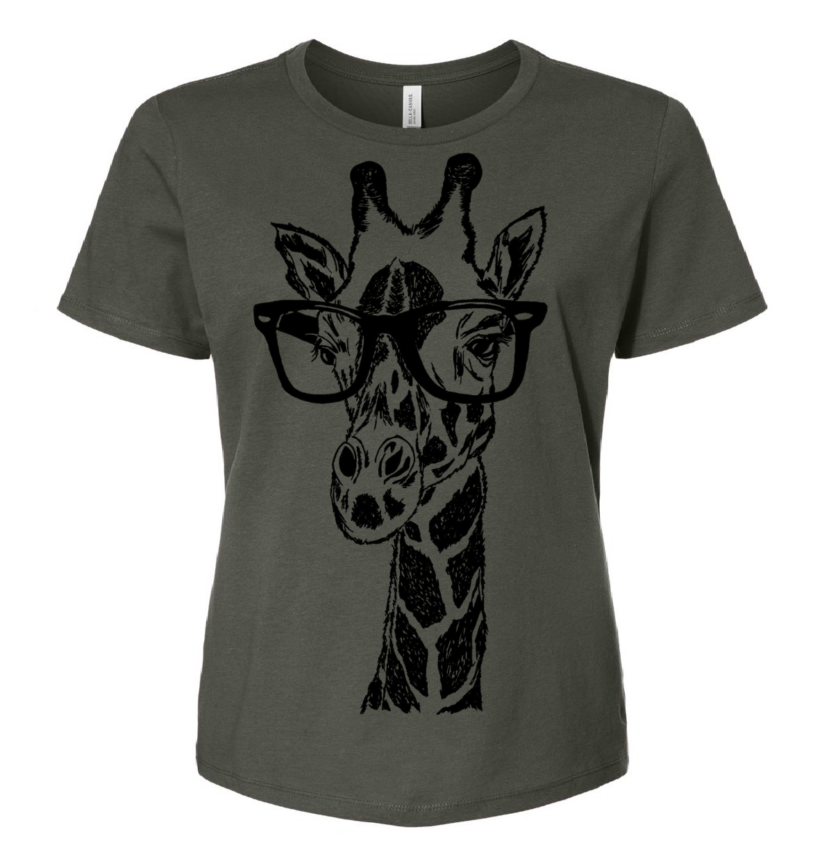 The Original Giraffe Wearing Glasses Loose Fit Ladies T Shirt