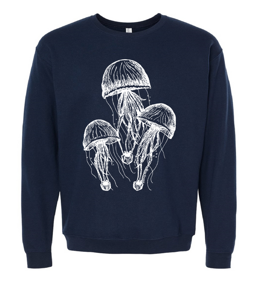 Jellyfish Air Balloons Unisex Fleece Crewneck