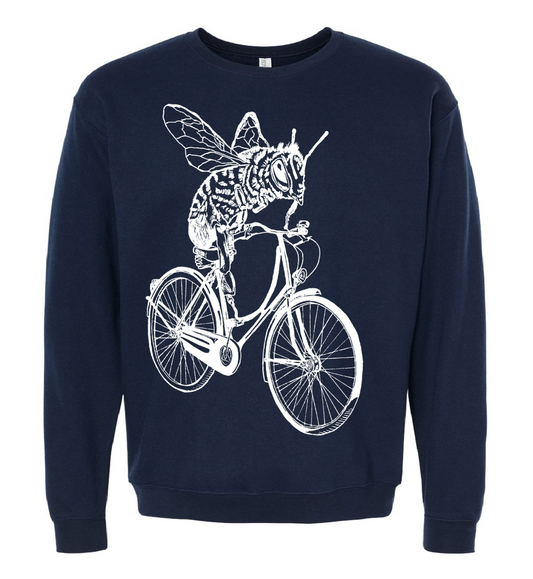 Bee-Cyclette Unisex Fleece Crewneck