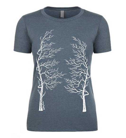 Bare Trees as Lungs Ladies T Shirt