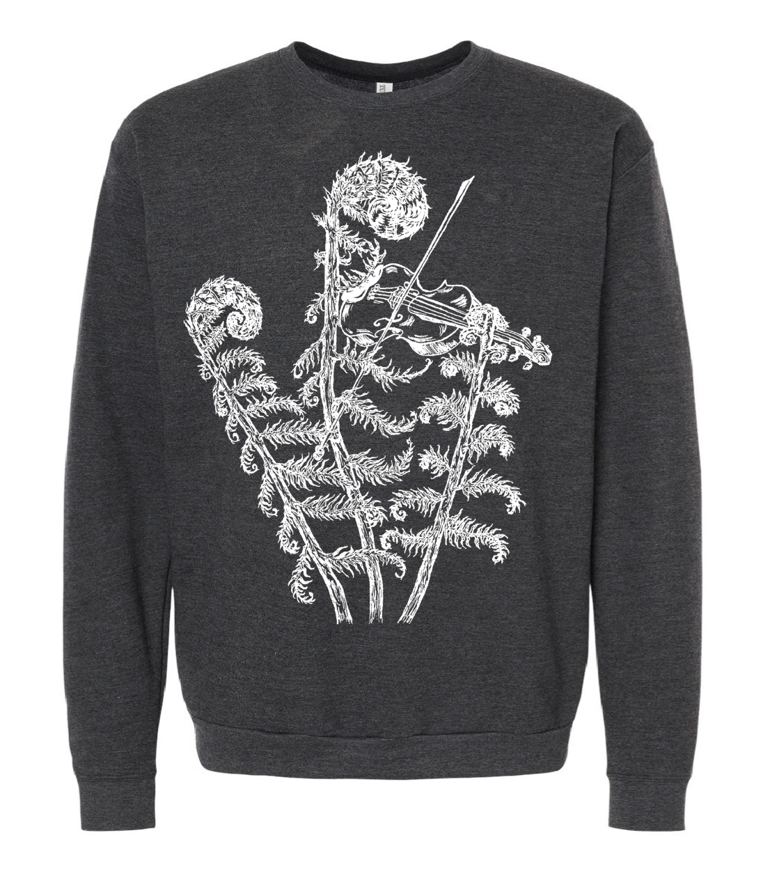 Fiddling Fiddleheads Unisex Fleece Crewneck