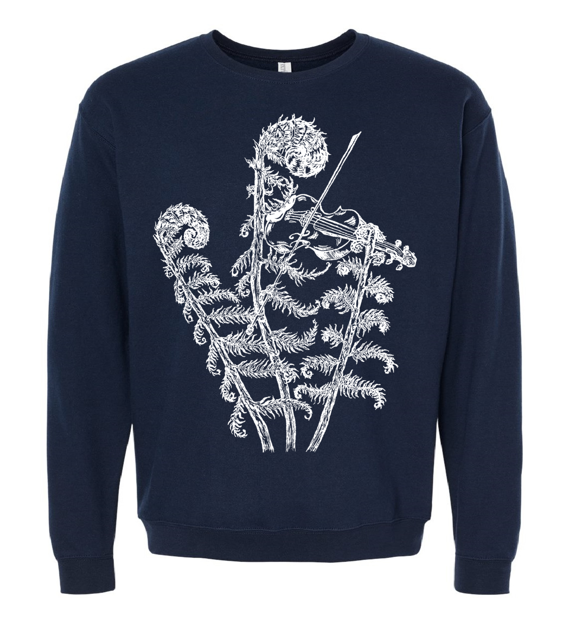 Fiddling Fiddleheads Unisex Fleece Crewneck