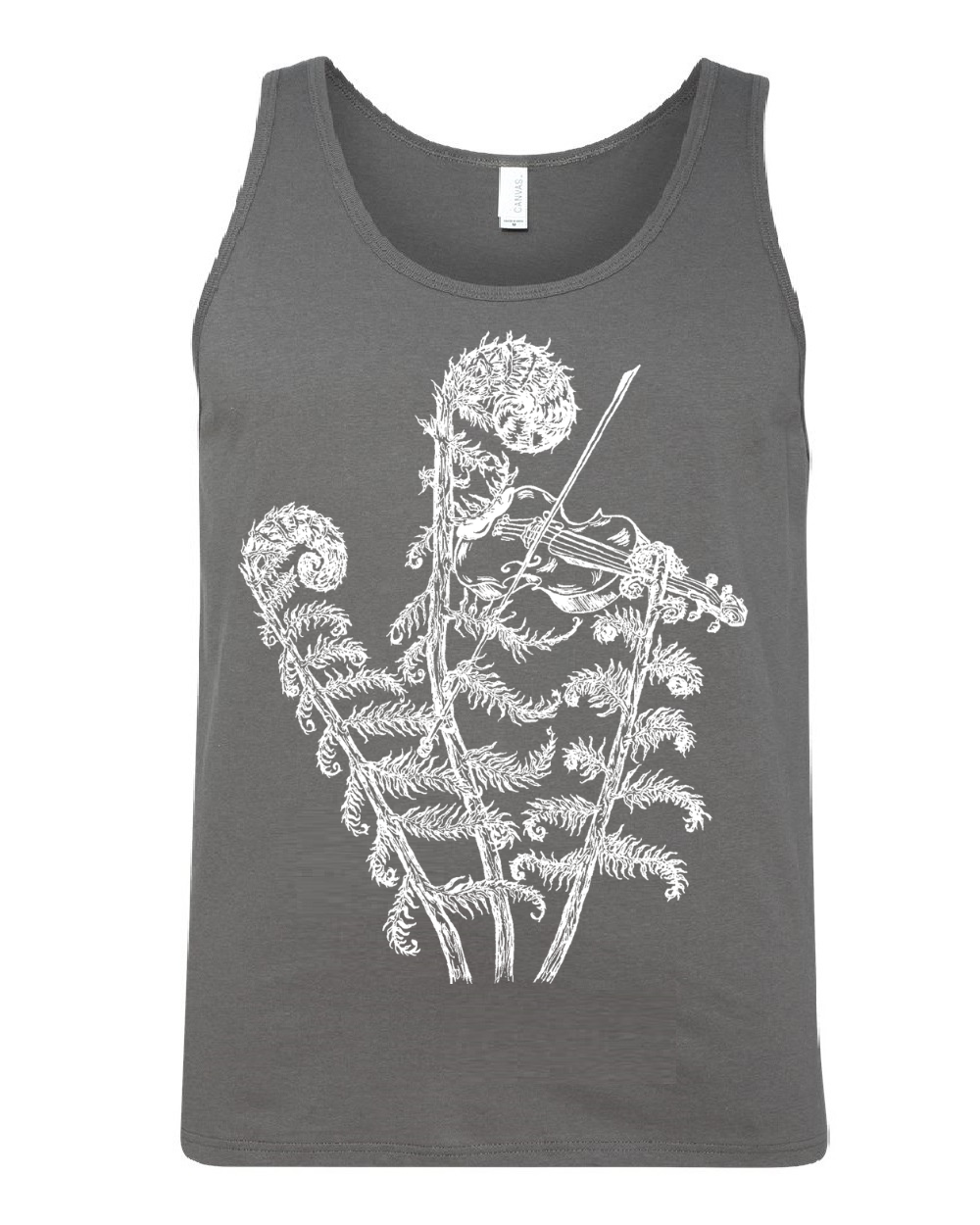 Fiddleheads Playing the Fiddle Unisex Tank Top