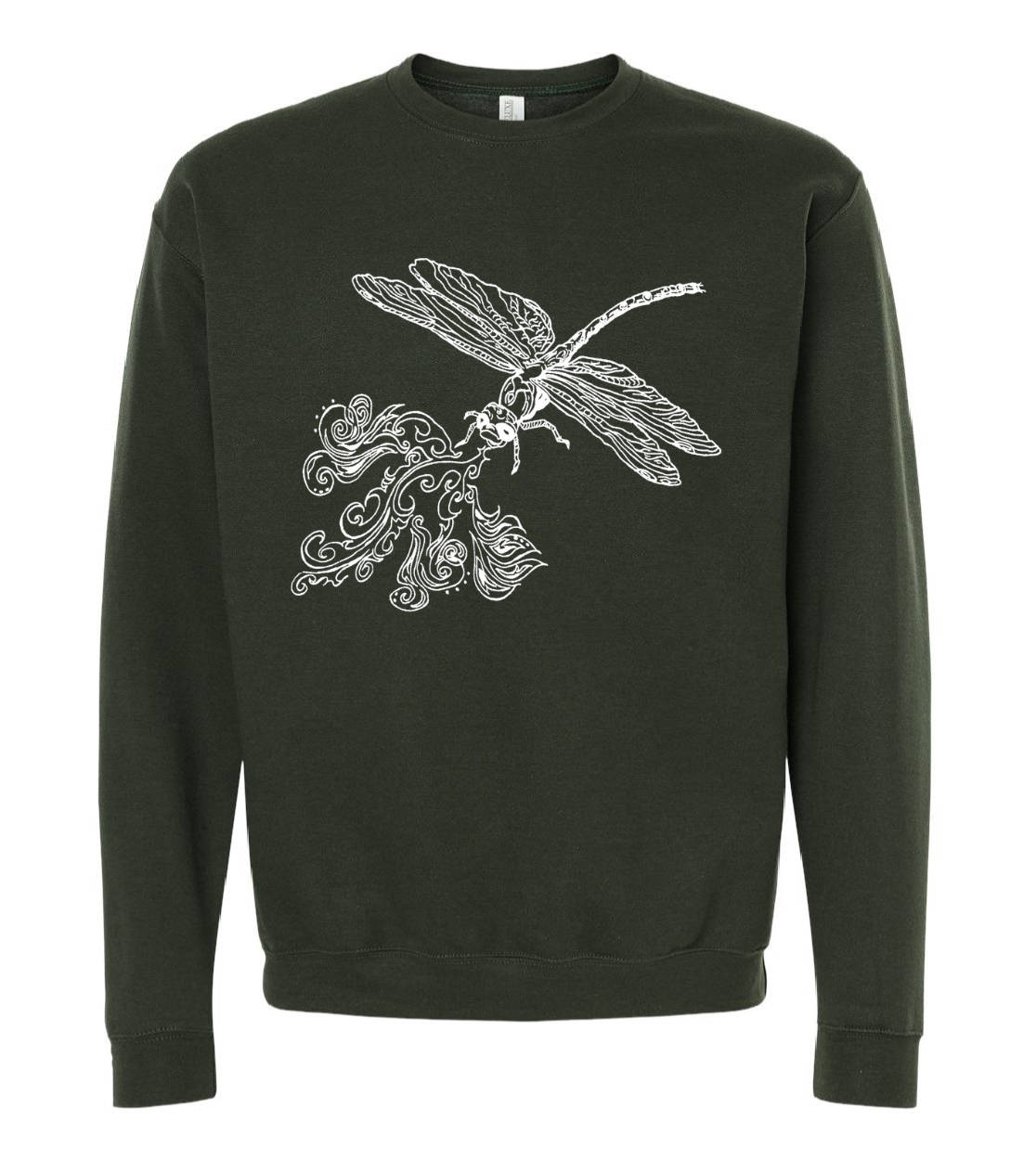 Fire Breathing Dragonfly Unisex Fleece Crewneck