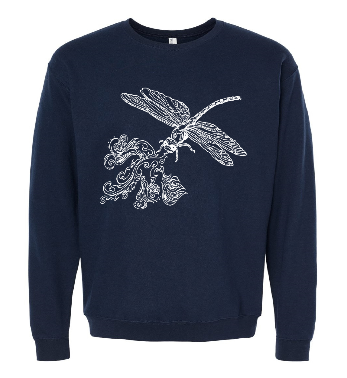 Fire Breathing Dragonfly Unisex Fleece Crewneck