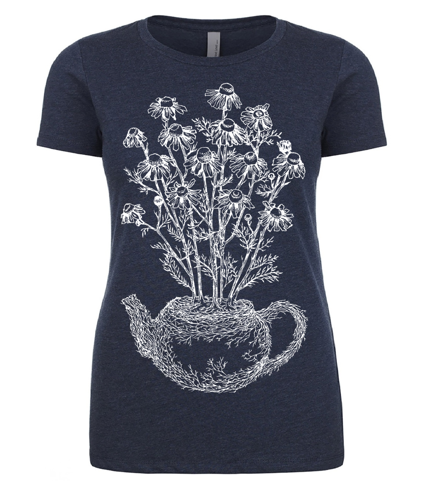 Chamomile Teapot Ladies T Shirt