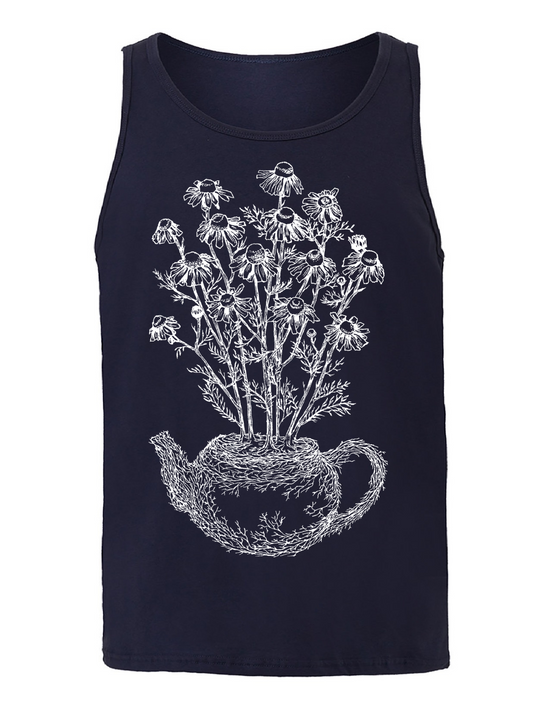 Chamomile Teapot Unisex Tank Top