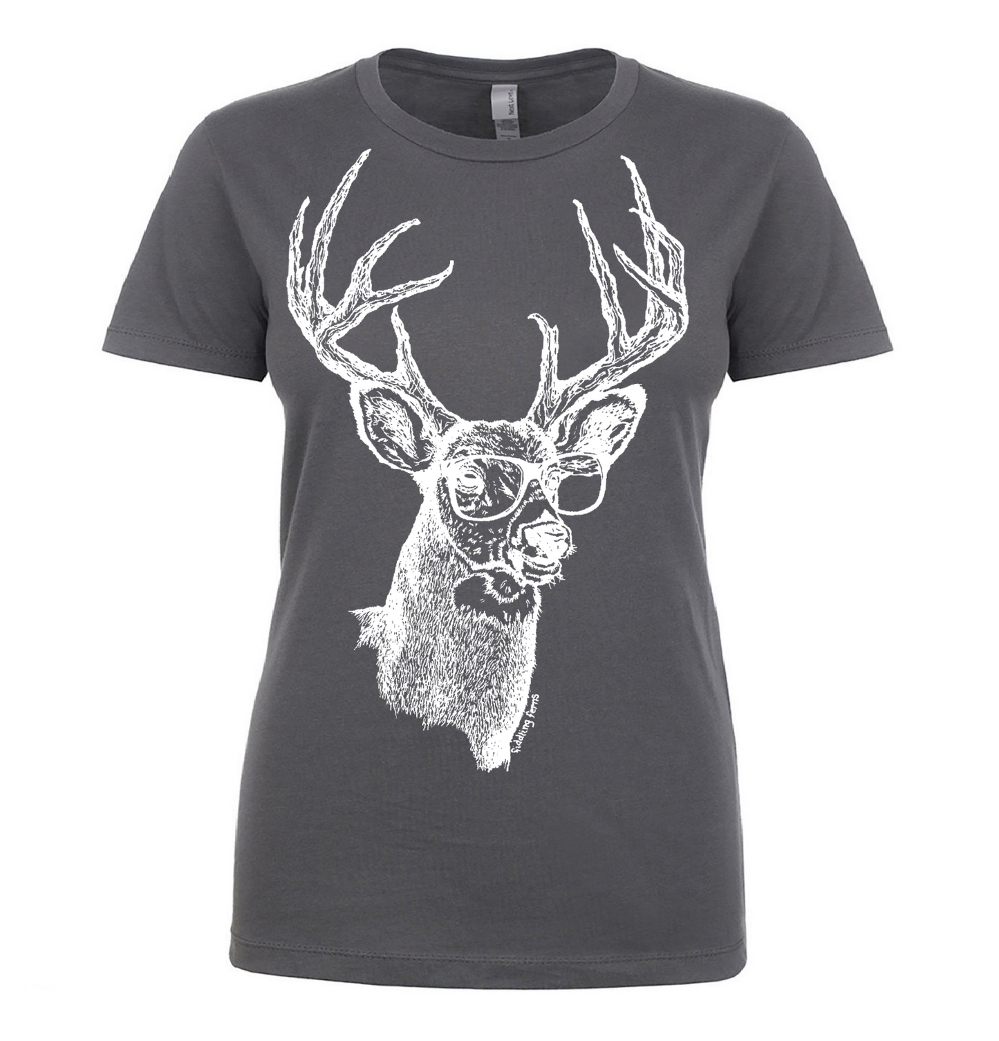 Buck Wearing Glasses Ladies T Shirt
