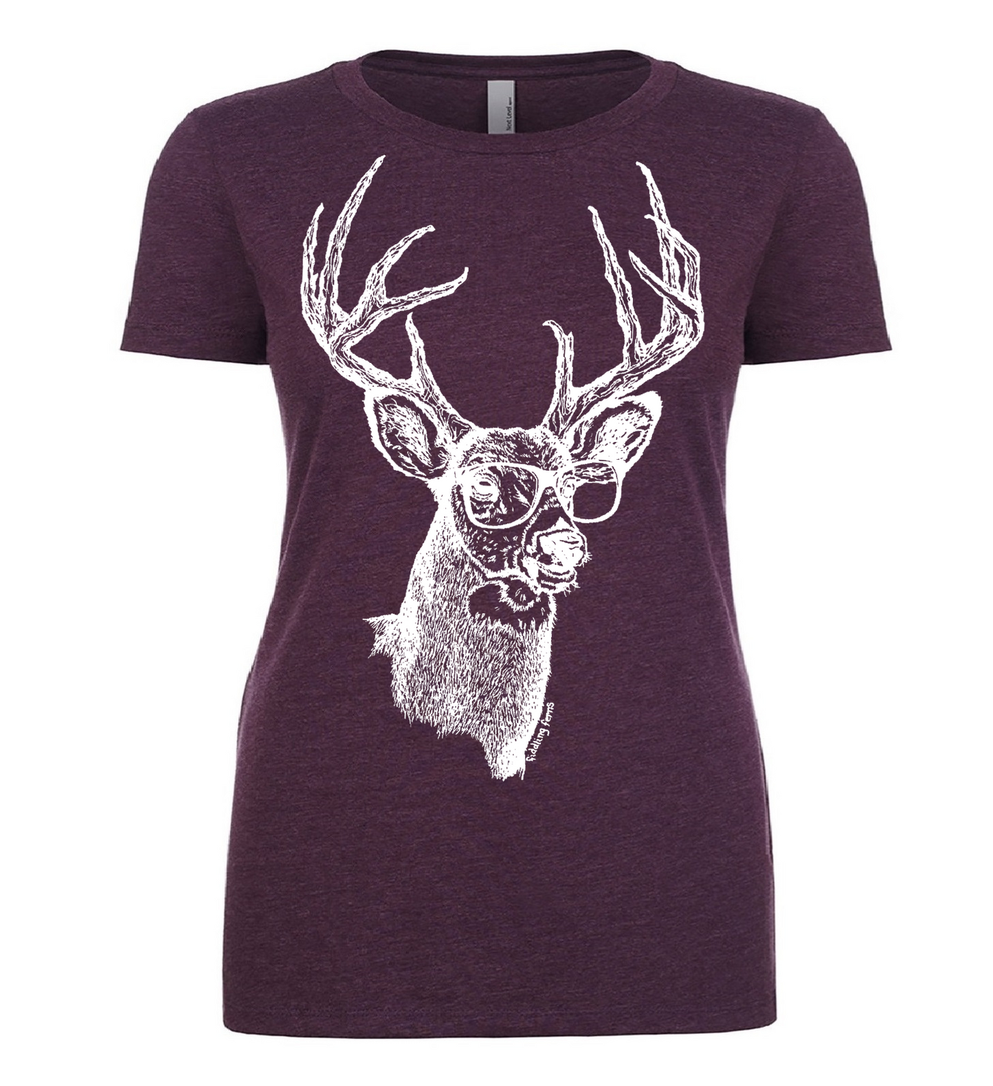 Buck Wearing Glasses Ladies T Shirt