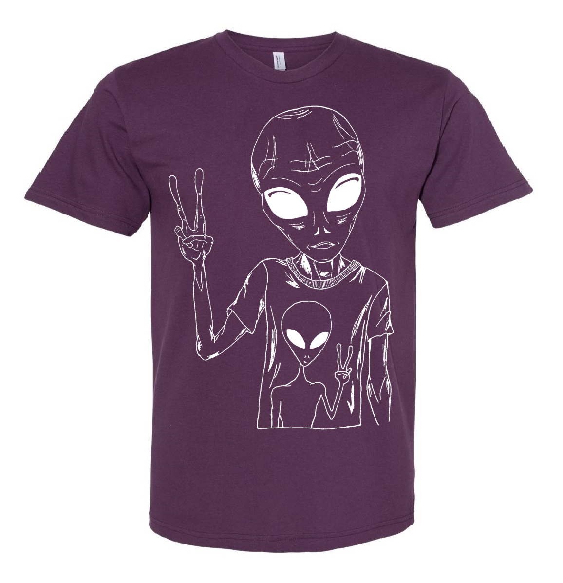 Alien Wearing an Alien T-Shirt Unisex T Shirt