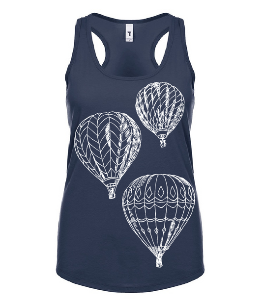 Hot Air Balloons Ladies Tank Top