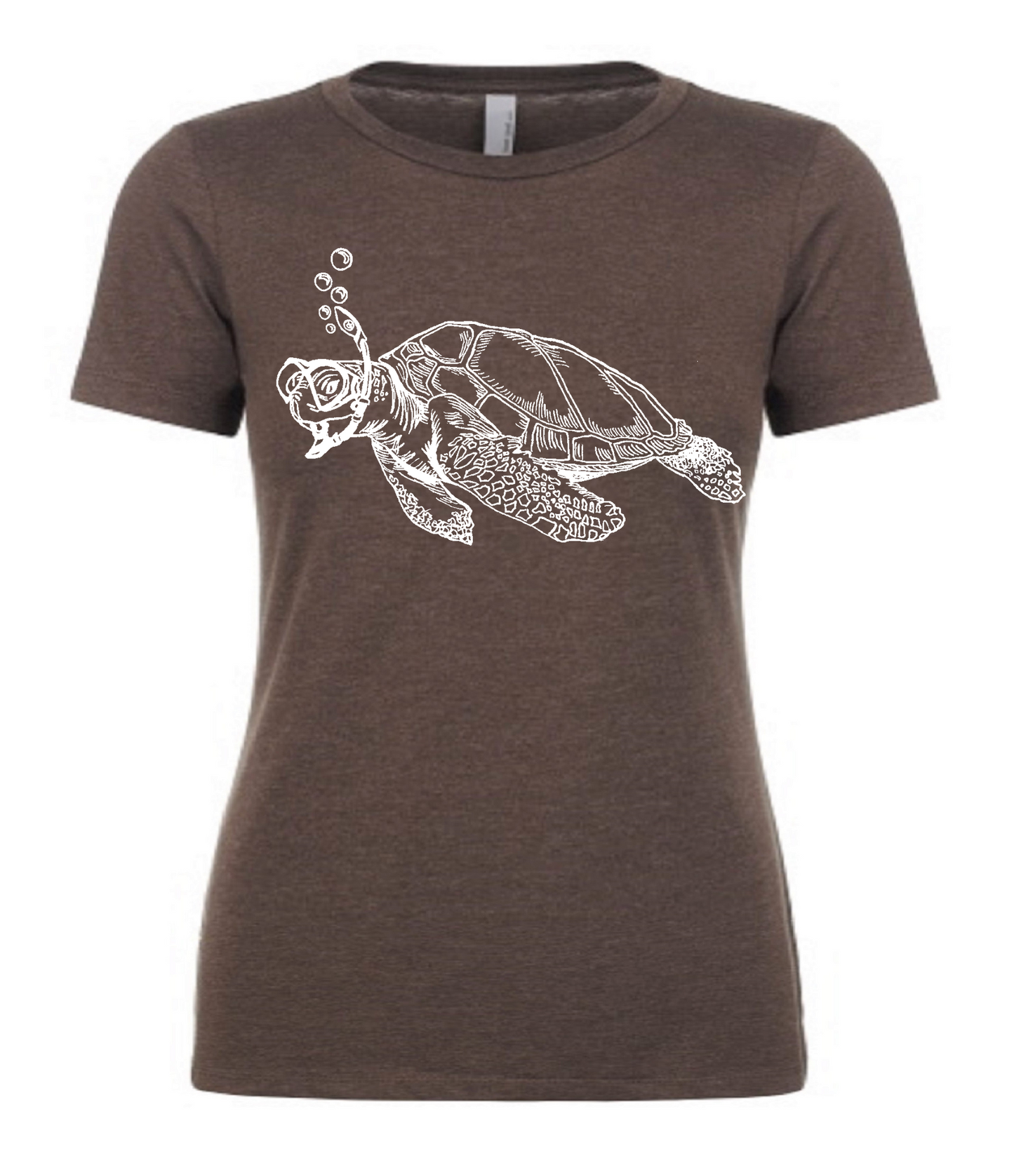 Snorkeling Sea Turtle Ladies T Shirt