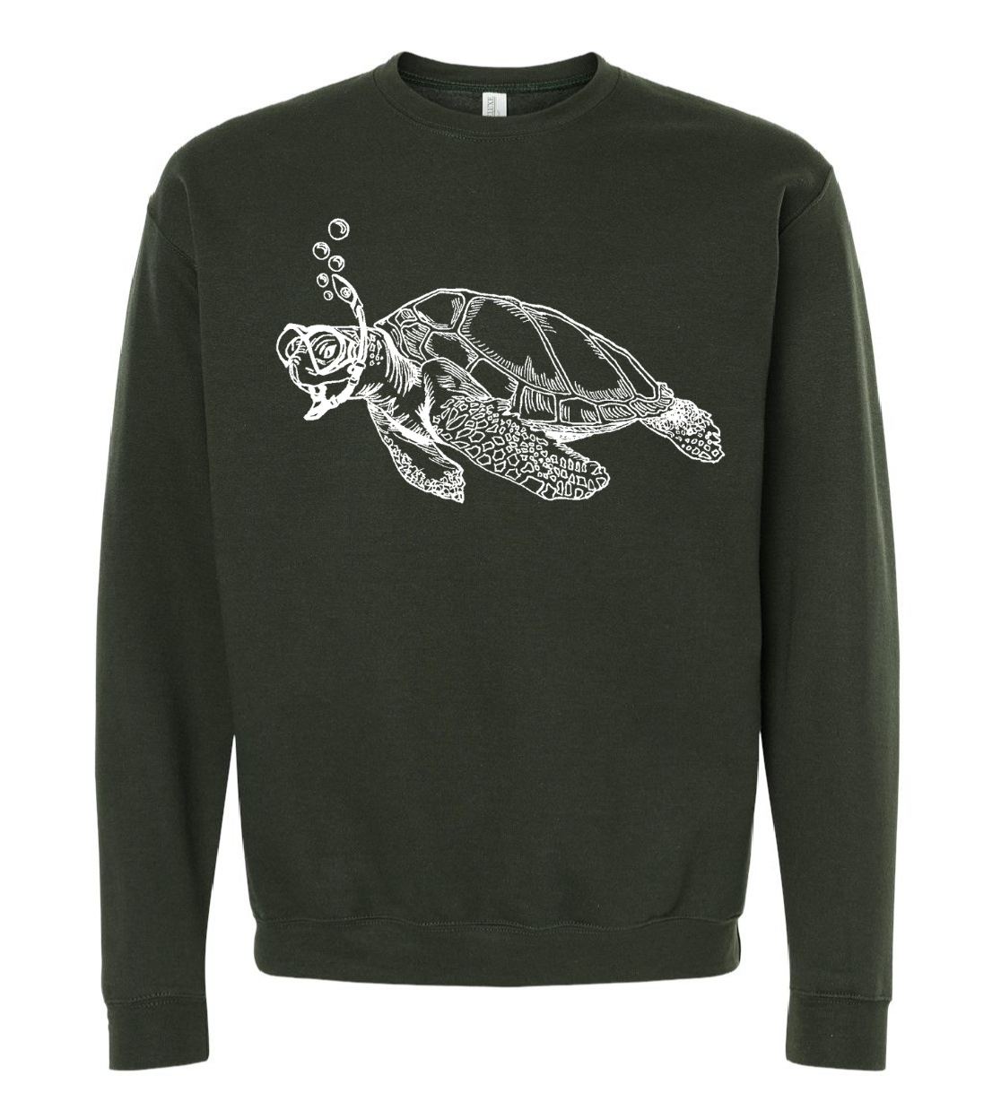 Snorkeling Sea Turtle Unisex Fleece Crewneck