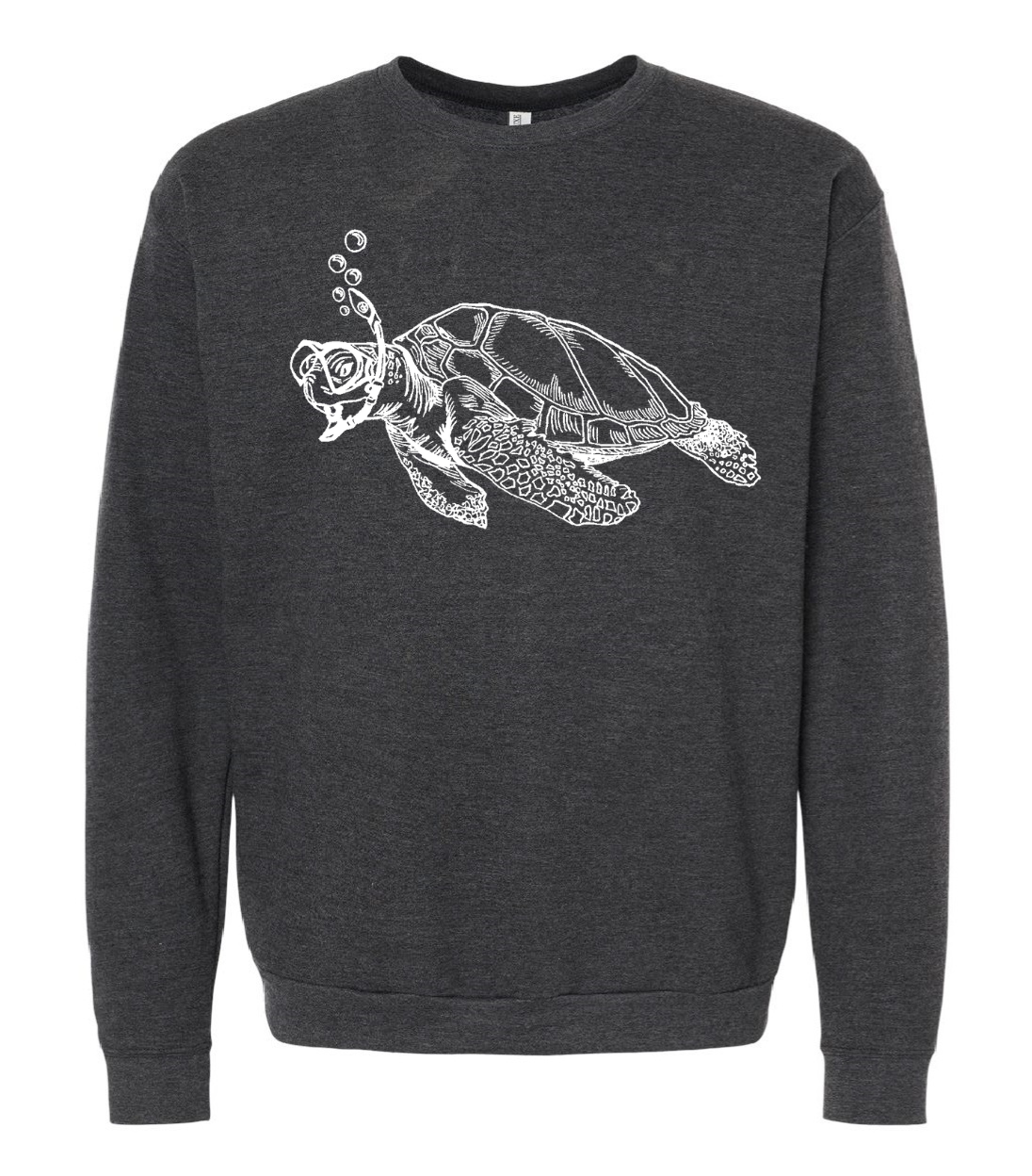 Snorkeling Sea Turtle Unisex Fleece Crewneck