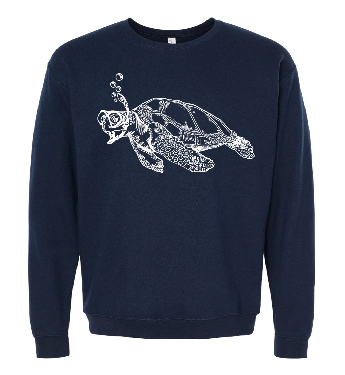 Snorkeling Sea Turtle Unisex Fleece Crewneck