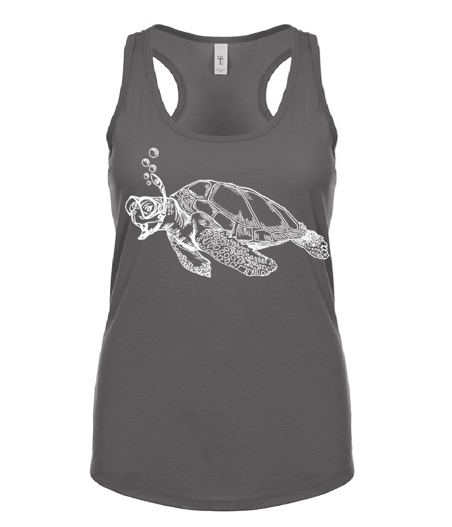Snorkeling Sea Turtle Ladies Tank Top