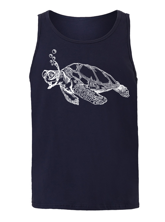 Snorkeling Turtle Unisex Tank Top
