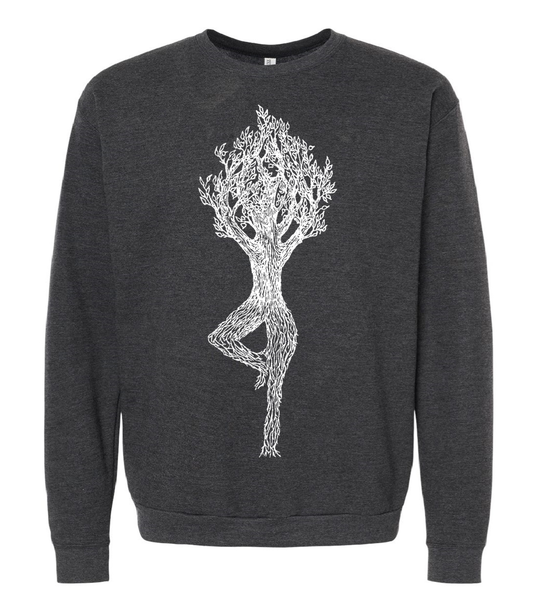 Tree Pose Unisex Fleece Crewneck