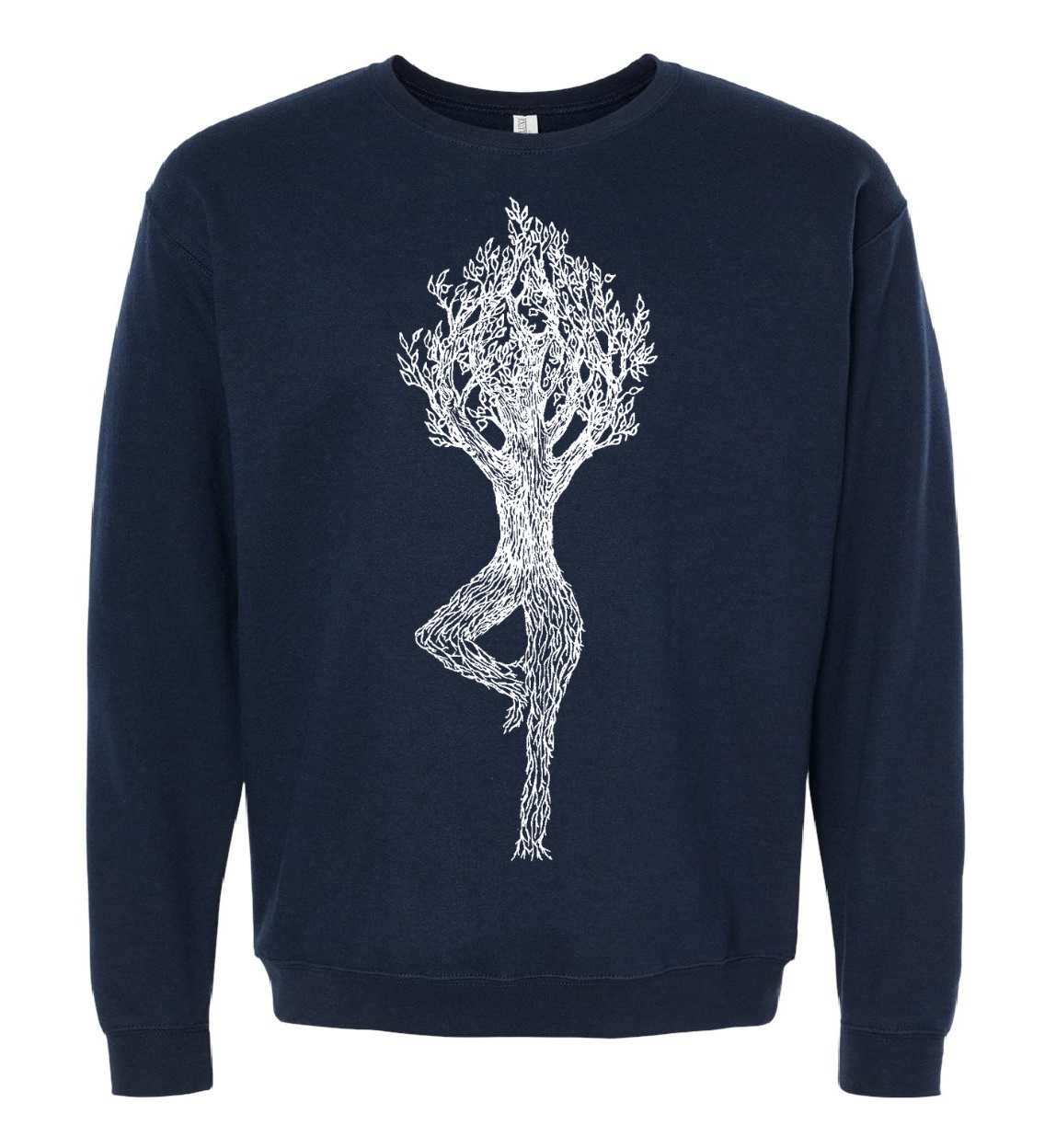 Tree Pose Unisex Fleece Crewneck