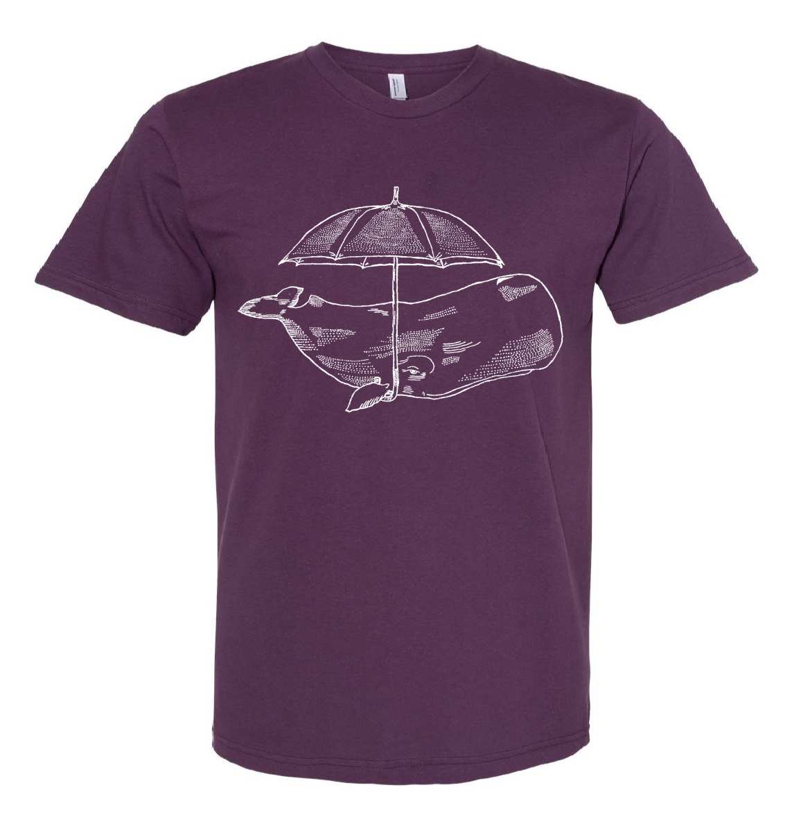 Whale with an Umbrella Unisex T Shirt
