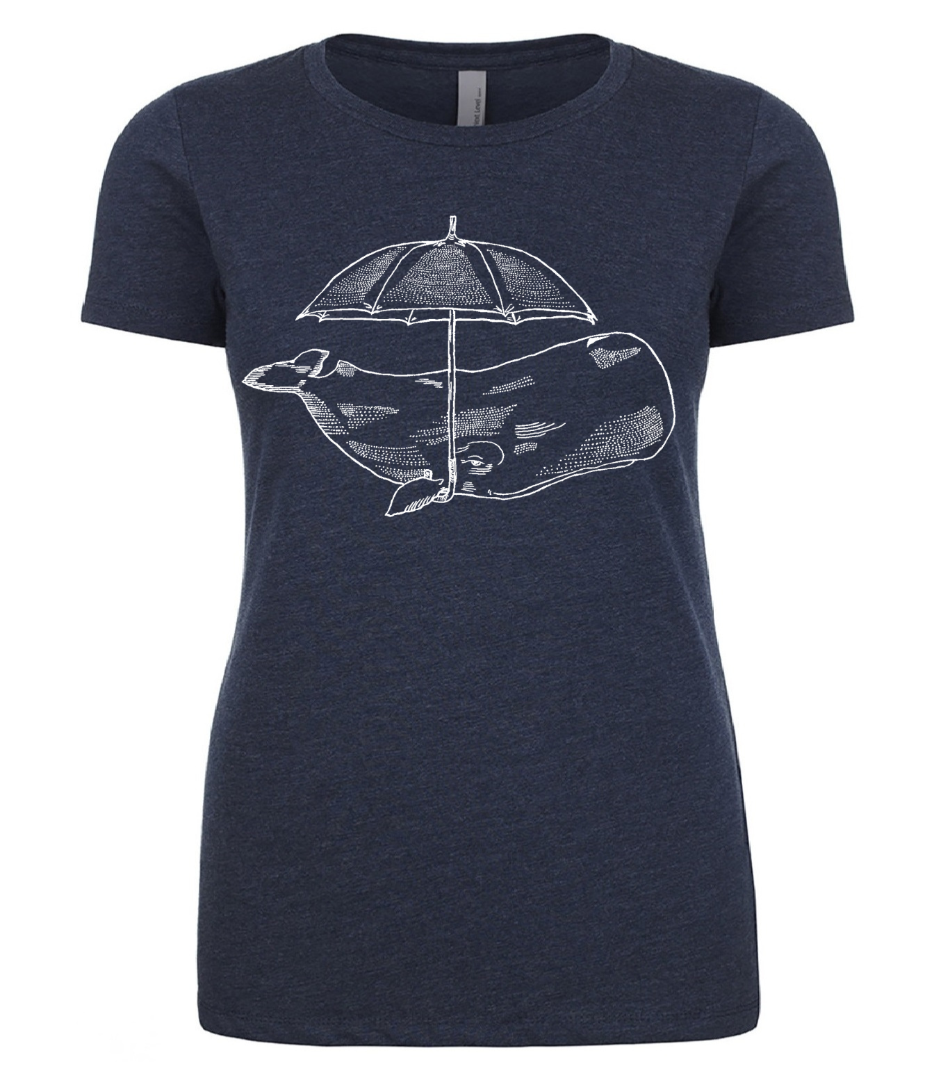 Whale with an Umbrella Ladies T Shirt