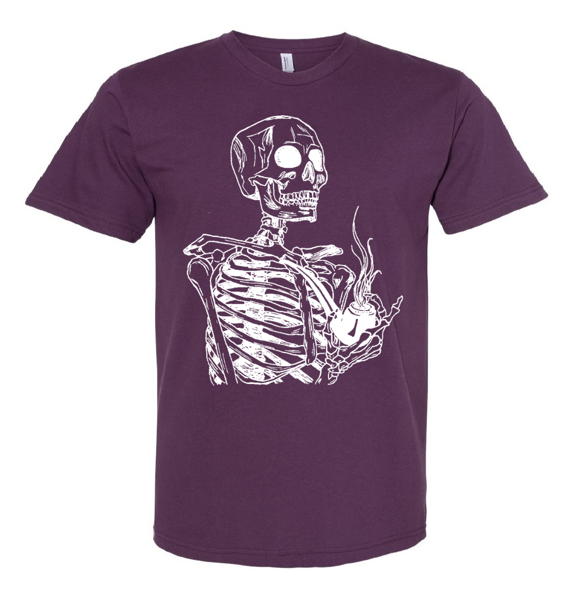 Skeleton Smoking a Pipe Unisex T Shirt