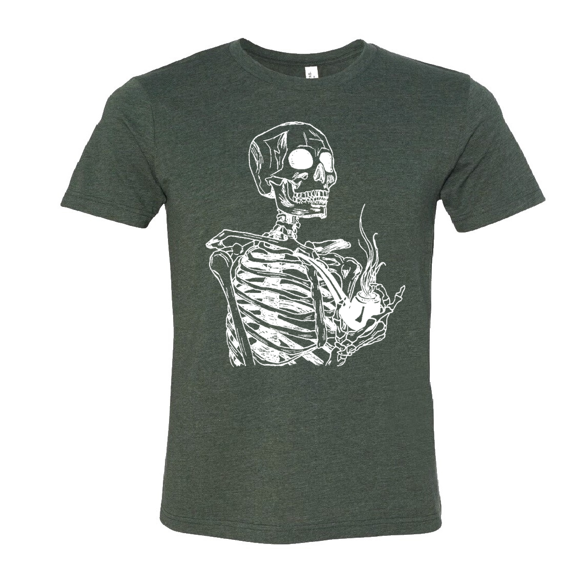 Skeleton Smoking a Pipe Unisex T Shirt