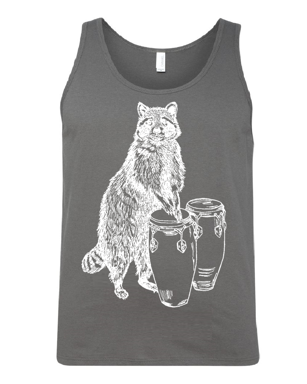 Raccoon Drummer Unisex Tank Top