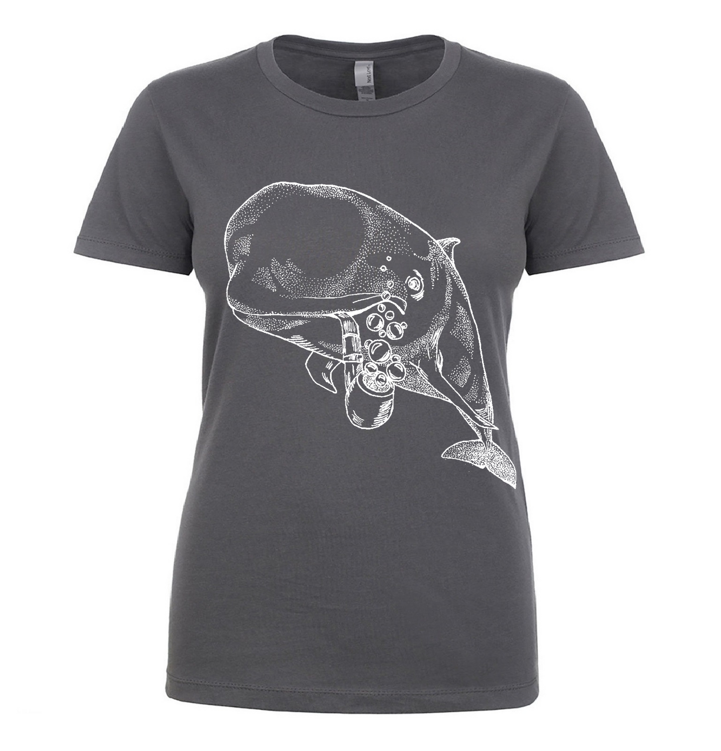 Pilot Whale with a Pipe Ladies T Shirt