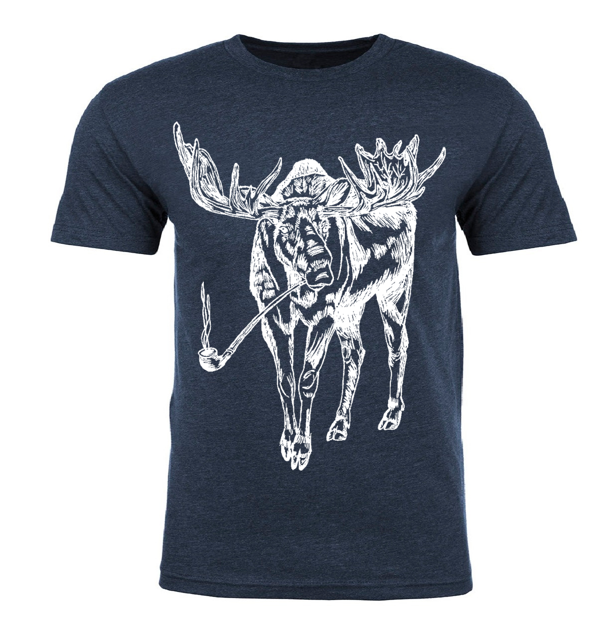 Moose Smoking a Pipe Unisex T Shirt