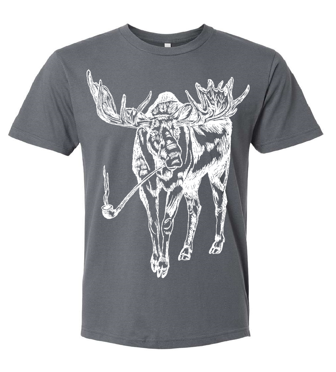 Moose Smoking a Pipe Unisex T Shirt
