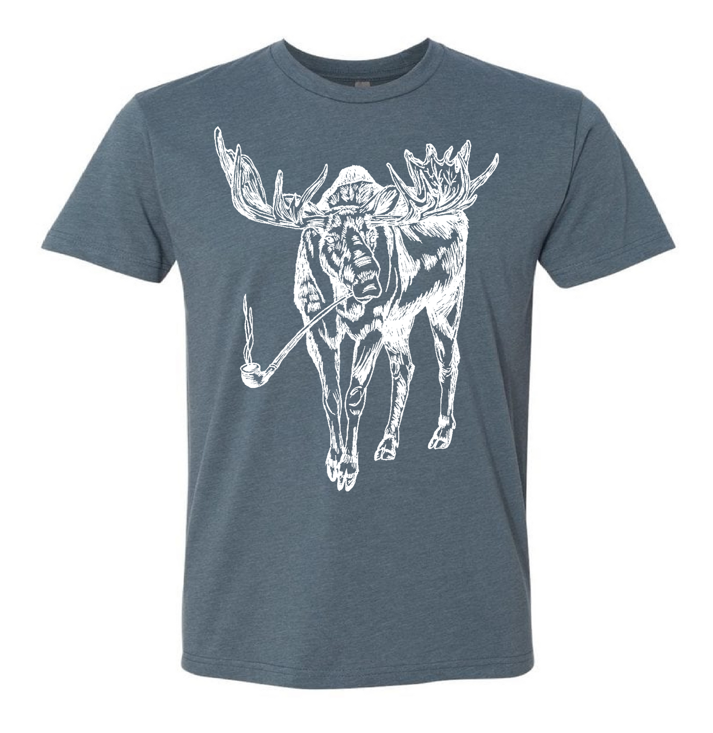 Moose Smoking a Pipe Unisex T Shirt