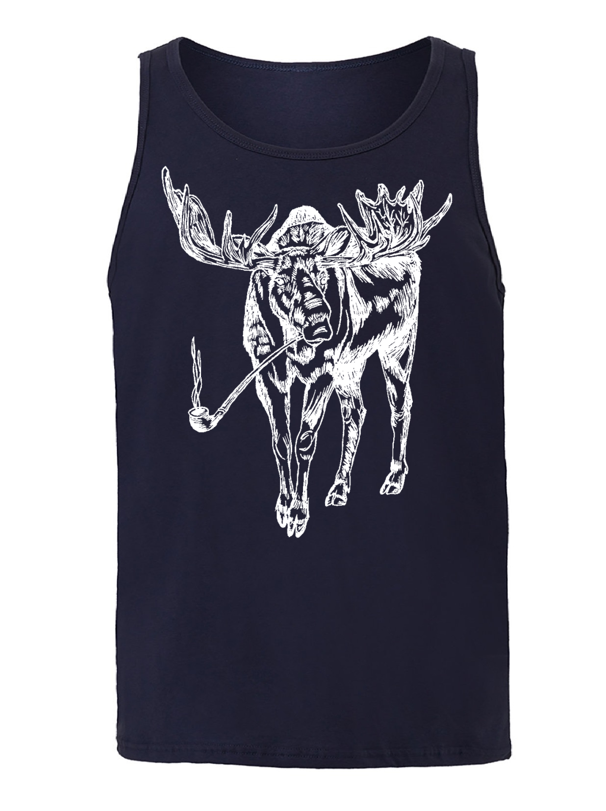 Moose with a Pipe Unisex Tank Top