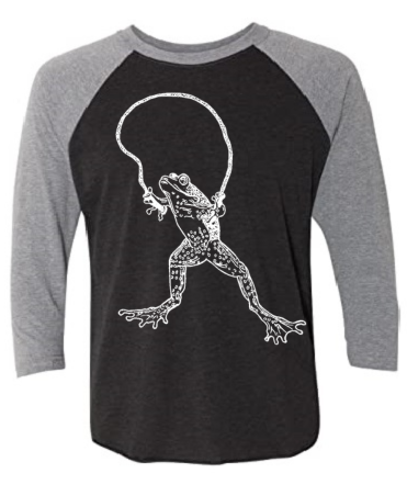 Leaping Frog Unisex 3/4 Sleeve Baseball Tee