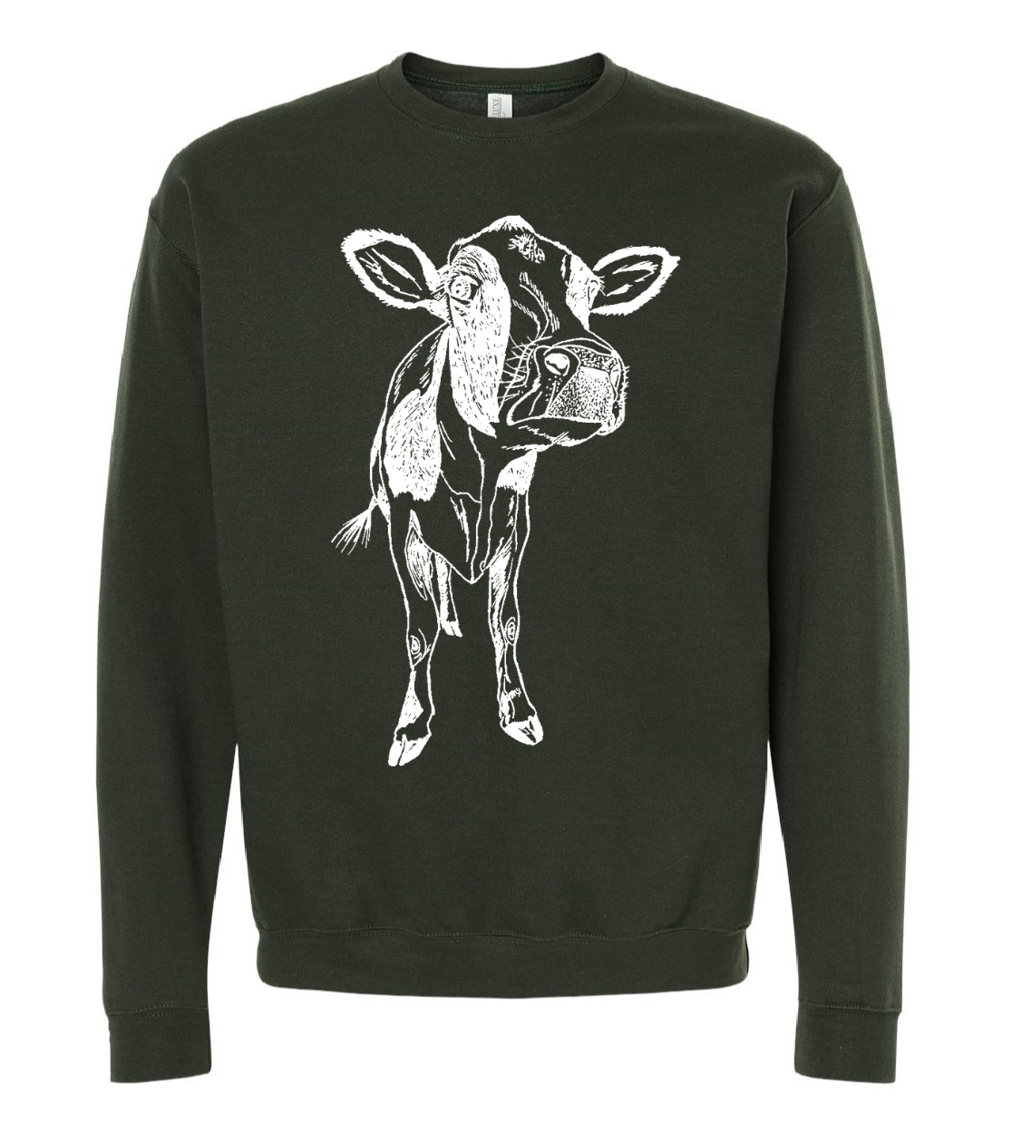Curious Cow Unisex Fleece Crewneck