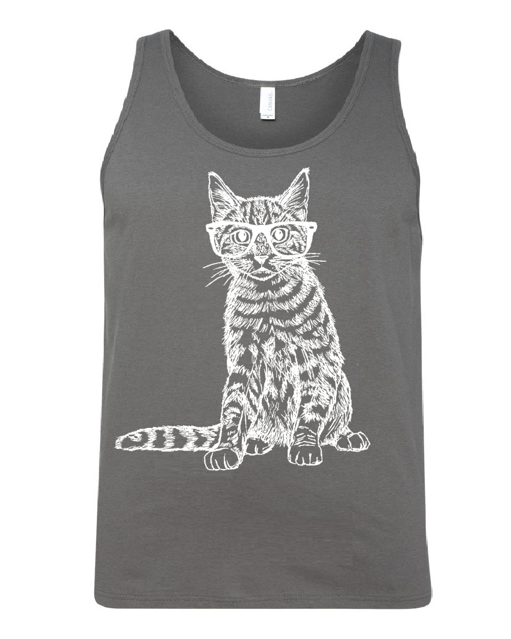 Cat Wearing Glasses Unisex Tank Top