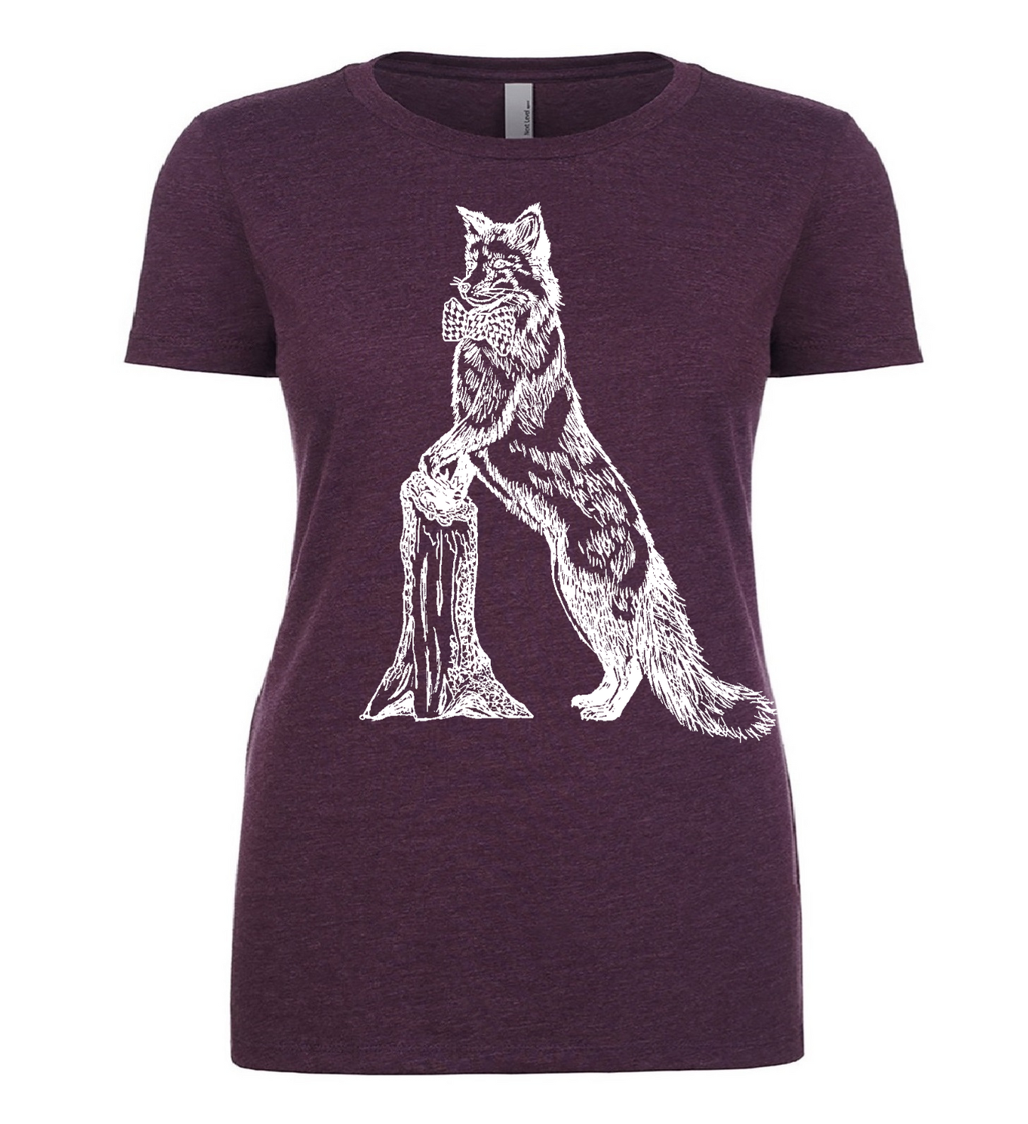 Fox in a Houndstooth Bowtie Ladies T Shirt
