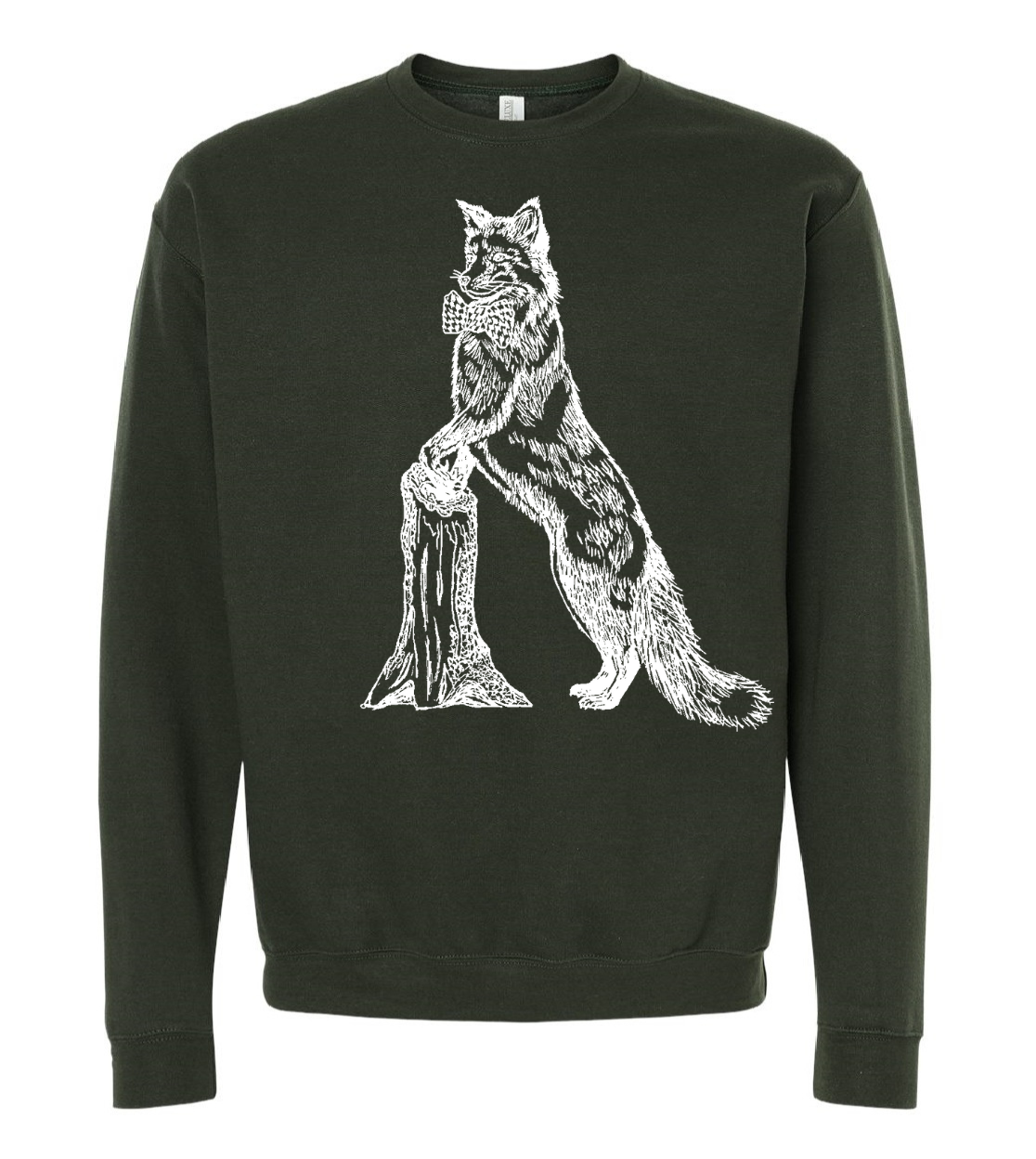 Fox in a Houndstooth Bowtie Unisex Fleece Crewneck