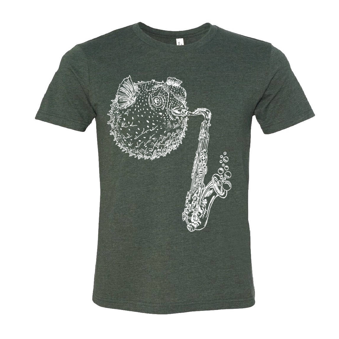 Blowfish Playing Saxophone Unisex T Shirt